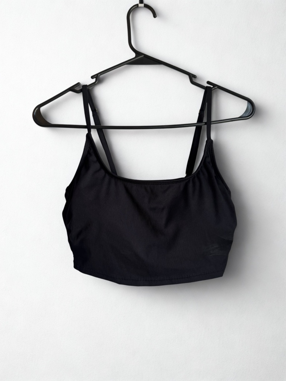 Shade & Shore Black Seamless Swim Bikini Top